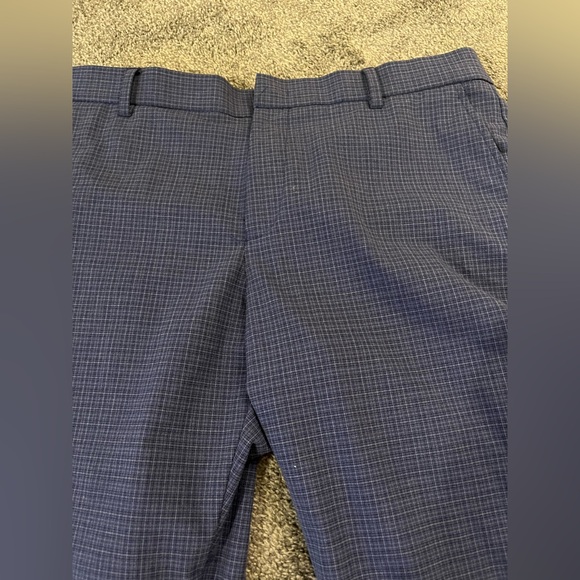 Tommy Hilfiger Men's Blue Patterned Dress Pants - Picture 2 of 4